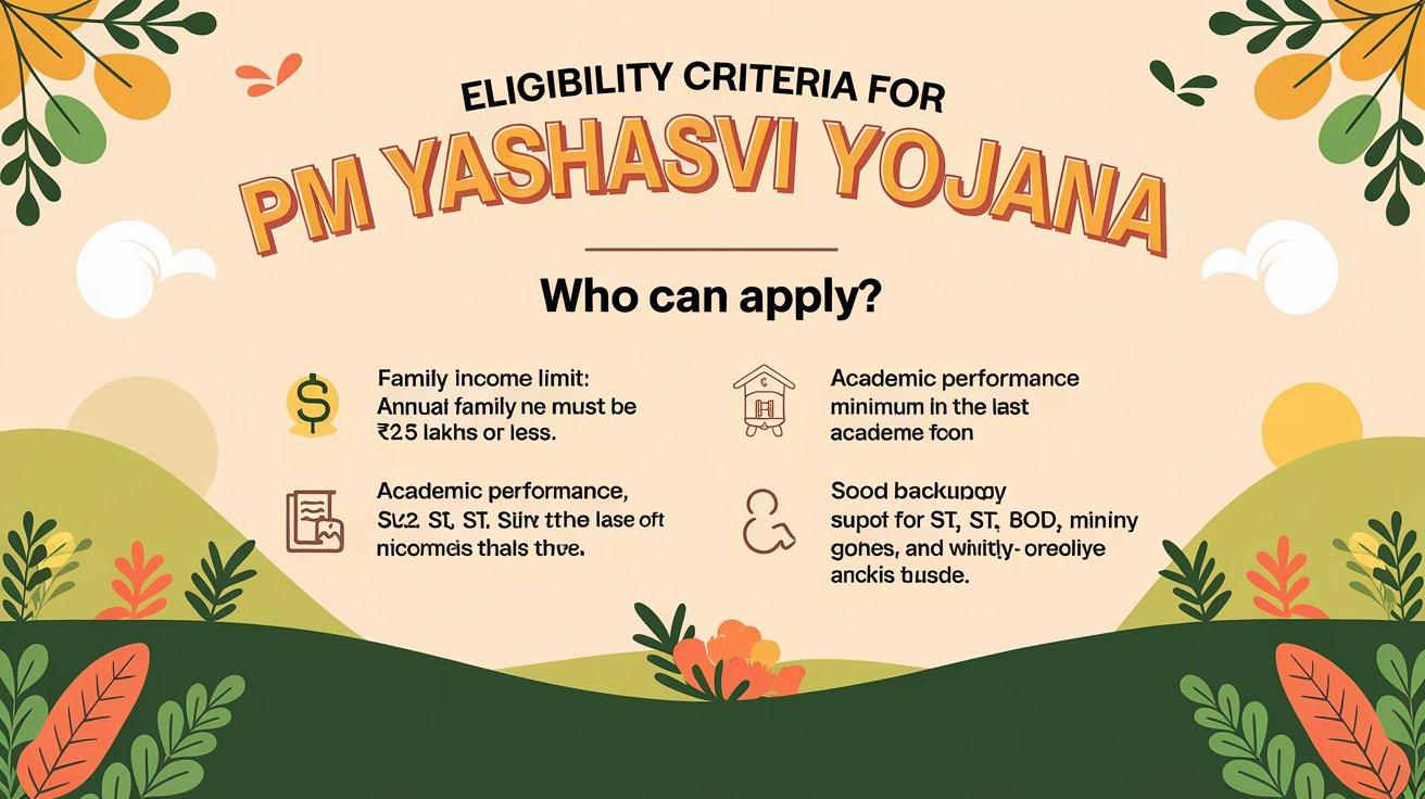 Who is Eligible for PM Yashasvi Yojana Online Apply?