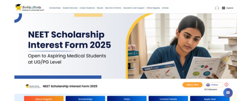 NEET Scholarship Interest Form 2025 Application Process, Last Date, Registration & Updates 2 NEET Scholarship Interest Form 2025